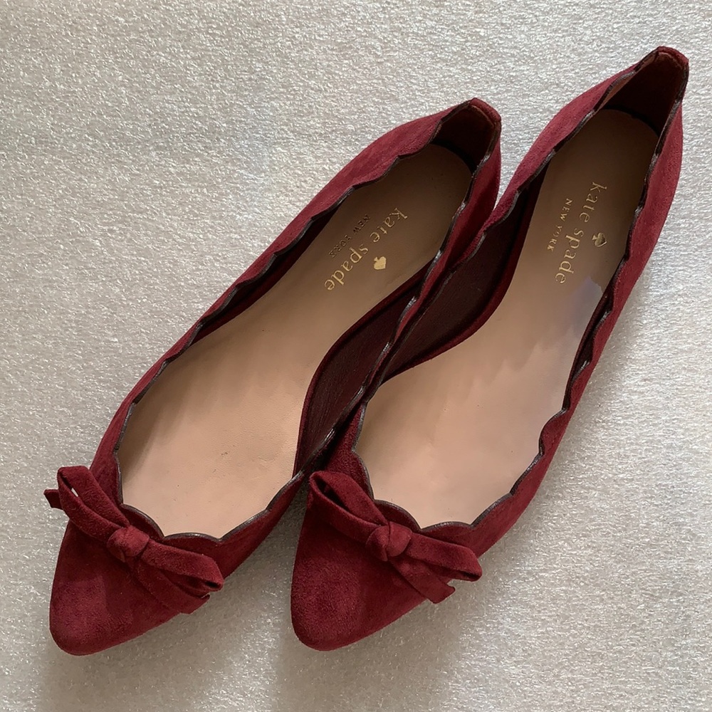 Kate Spade Eleni Burgundy Flats
